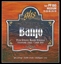 GHS PF 180 5-​Str. Banjo String St. Steel 