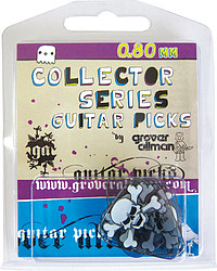 Beschreibung: Grover Allman Collector Series Picks. Farbig bedruckt, aus Polykarbonat. Stärke: 0, 8 mm Verpackungseinheit: 5 Stück im Clamshell Pick Pack Motiv: Skull & Crossbones GA Picks Skull & Crossbones 5 Pack