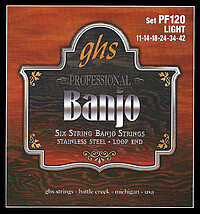 GHS PF 120 6-​Str. Banjo String St. Steel 