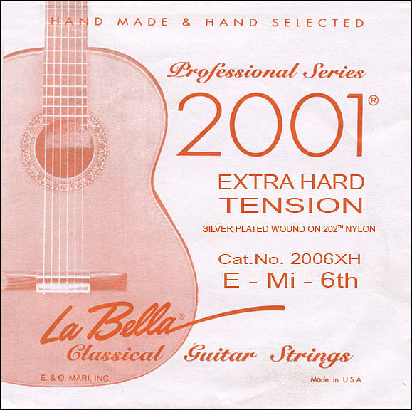 La Bella Einzelsaite 2001 Extra Hard E6  