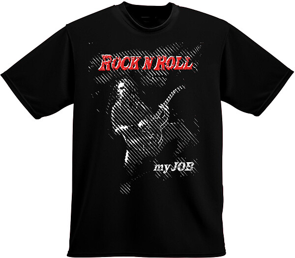 T-Shirt Rock'n Roll My Job, XL, black  