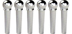 Catfish Guitar Bridge Pins silber 6  