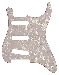 Pickguard S-Type 3SC, 3 ply, white pearl 