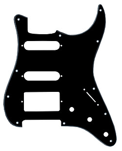 Pickguard S-Type HSS, 3 ply, schwarz  