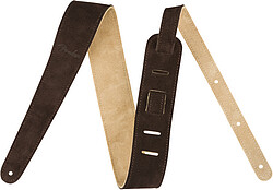 Fender® 2" Suede Strap, Brown/​Tan, Rev.  