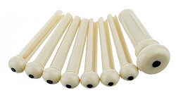 Fender® Bridge Pins ivory/black dot  