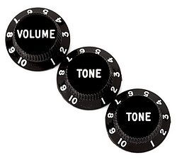 Fender® Strat® Pot Knobs (V/​T/T) black  