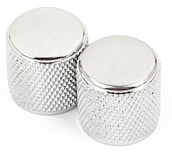 Fender® Tele®/P-Bass® Pot Knobs chr. (2) 