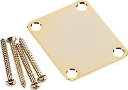 Fender® Vintage Neckplate, plain, gold  