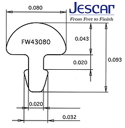 Jescar 43080 Bunddraht 2,​03x1,​09 Ring  