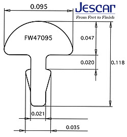 Jescar 47095 Bunddraht 2,41x1,19 25 St. 