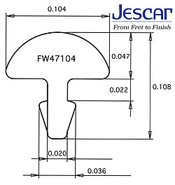 Jescar 47104 Bunddraht 2,​64x1,​19 Ring 