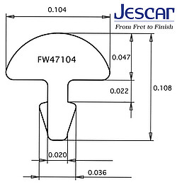 Jescar 47104S Bunddraht 2,​64x1,​19 Ring 