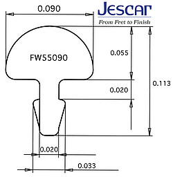 Jescar 55090 Bunddraht 2,​28x1,​40 25 St. 