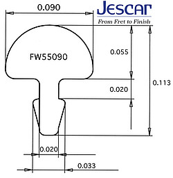 Jescar 55090S Bunddraht 2,28x1,40 25 St 