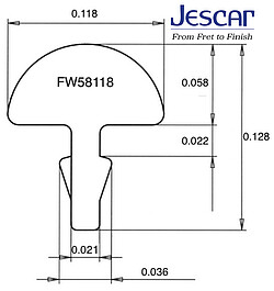 Jescar 58118 Bunddraht 2,​99x1,​47 25 St.  