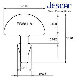 Jescar 58118 Bunddraht 2,​99x1,​47 Ring 