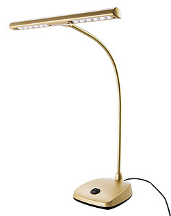 K & M 12297 LED Pianoleuchte goldfarben  