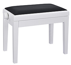 K & M 13925 Klavierbank, weiß matt Vel.  