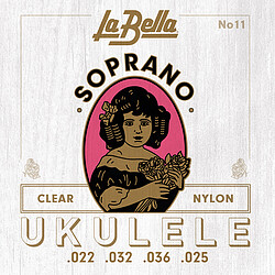 La Bella 11 Soprano Ukulele/clear Nylon 