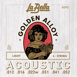 La Bella 40PS Golden Alloy 012/052 