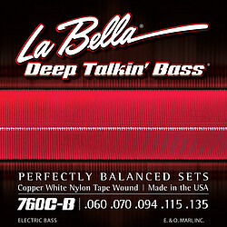 La Bella Bass 760CB White Nylon 060/​135 