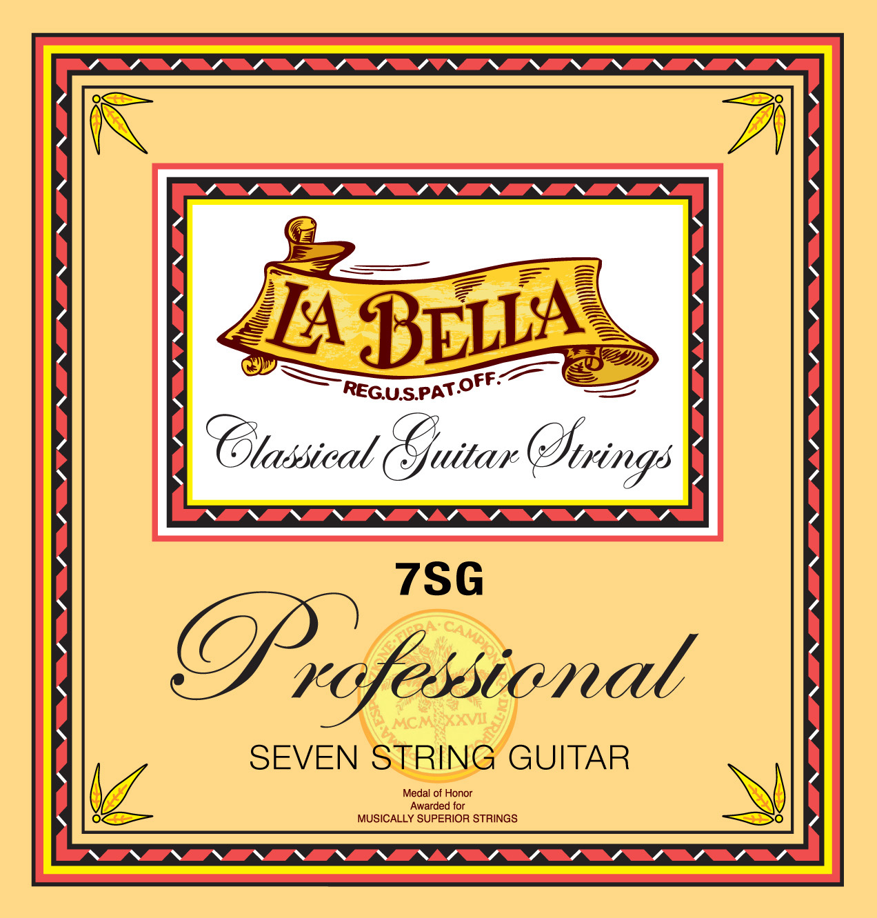 La Bella 7SG Classical 7-​String Guitar  