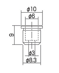 AP AP 0087-002 6 Saitenhülsen gold  