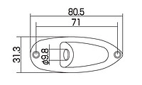 AP AP 0610-003 Buchsenplatte Strat® schw 