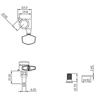 AP TK-7117-001 True Lok Mid 3/3 nickel  