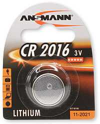 Ansmann Lithium-​Knopfzelle CR2016 3V (1) 