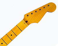 Beschreibung: Fender(TM) lizensierter Replacement Hals 1 pc. Maple mit Nitrozellulose Finish Fettes D-Profil, 9,5" …... AP SMNF-FAT Hals, 1 pc. Maple, finished