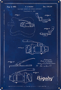 Bigsby® Blueprint Tin Sign  