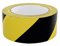 Klebeband mit Warnwirkung aus Weich-PVC Farbe: schwarz-gelb 30m x 50mm - Nach dem Aufkleben sofort begehbar - Sehr starke …... Chess Tools Warnklebeband 30m schw/gelb