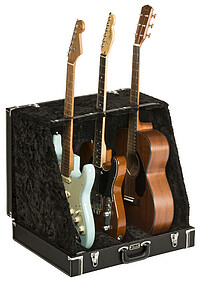 Fender® Classic Case Stand, Black, 3 gtr 