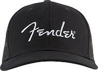 Fender® Silver Logo Snapback Hat, black  