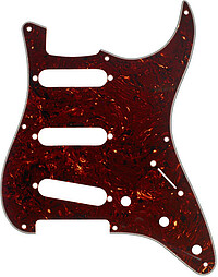 Fender® Strat® Pickguard 8-​h 4ply tort.  