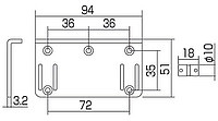 Gotoh 205B-5 5-string Bassbrücke chrom  