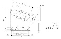 Gotoh BS-TC-1S In-Tune Bridge, nickel  