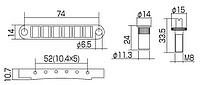 Gotoh GE-103B-T Tunamatic Brücke gold  