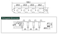 Gotoh MA-40 Mandolinenmech.MP 4L4R gold  