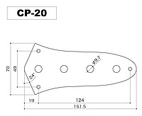 Gotoh Relic J-Control Plate CP20 aged ch 