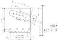 Gotoh Ti-TC1S Brücke Titanium, nickel  