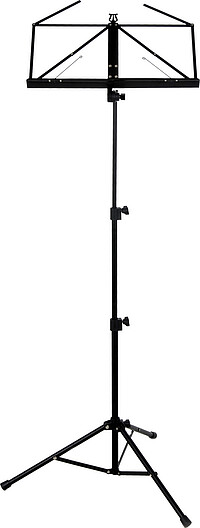 Hamilton Notenständer aus Aluminium Teleskopstativ mit 2 Auszügen und dreibeinigem Klappfuß mit Verstrebung. Ergonomisch …... Hamilton Alu Notenständer GMS-38A bk/bag