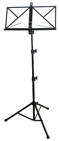 Hamilton Notenständer Teleskopstativ mit 2 Auszügen und dreibeinigem Klappfuß mit Verstrebung. Ergonomisch geformte …... Hamilton Notenständer GMS-38 schwarz/bag