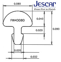 Jescar 43080 Bunddraht 2,​03x1,​09 Ring  