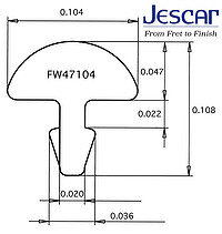 Jescar 47104S Bunddraht 2,​64x1,​19 Ring 