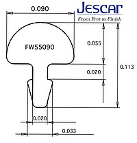 Jescar 55090S Bunddraht 2,​28x1,​40 Ring 