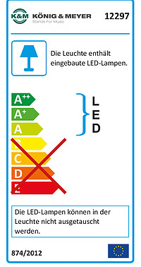 K & M 12297 LED Pianoleuchte goldfarben  