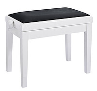 K & M 13927 Klavierbank, weiß pol. Vel.  